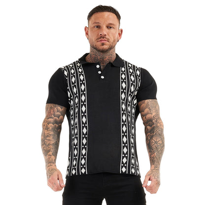 PREMIUM SHORT SLEEVE SLIM FIT POLO - BLACK