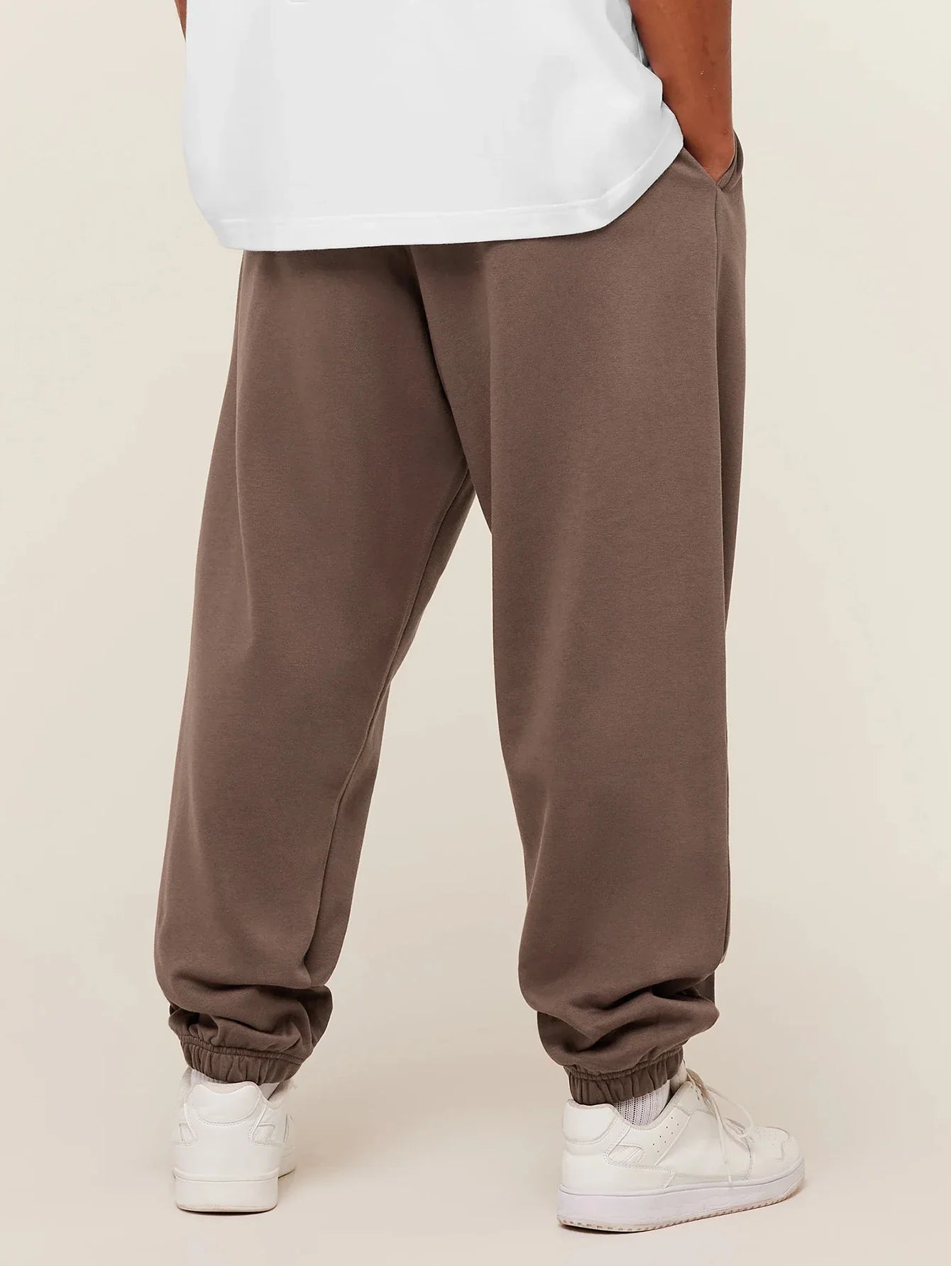 Men's Essential Straight Leg Joggers - Brown