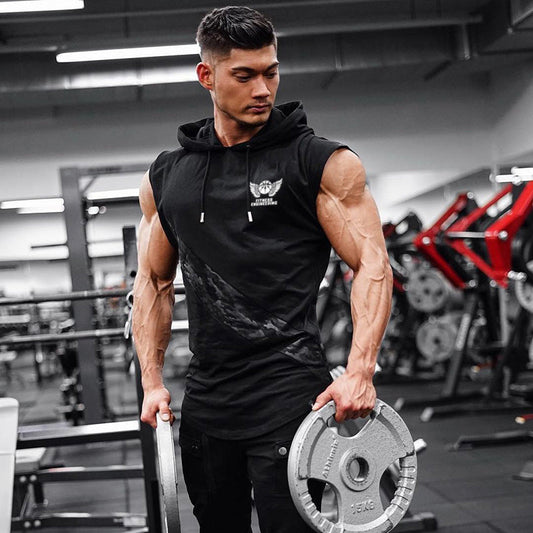 Men's Sleeveless Hooded Tank