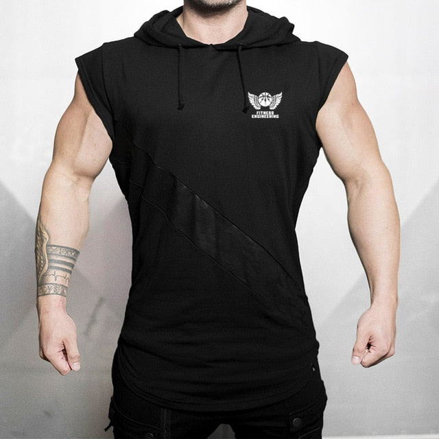 Men's Sleeveless Hooded Tank