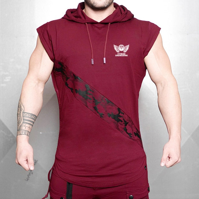 Men's Sleeveless Hooded Tank