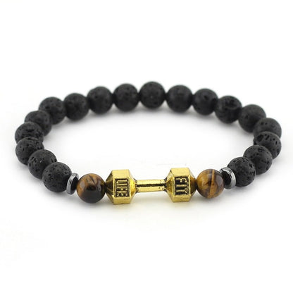 Dumbell Stone Bead Braclet